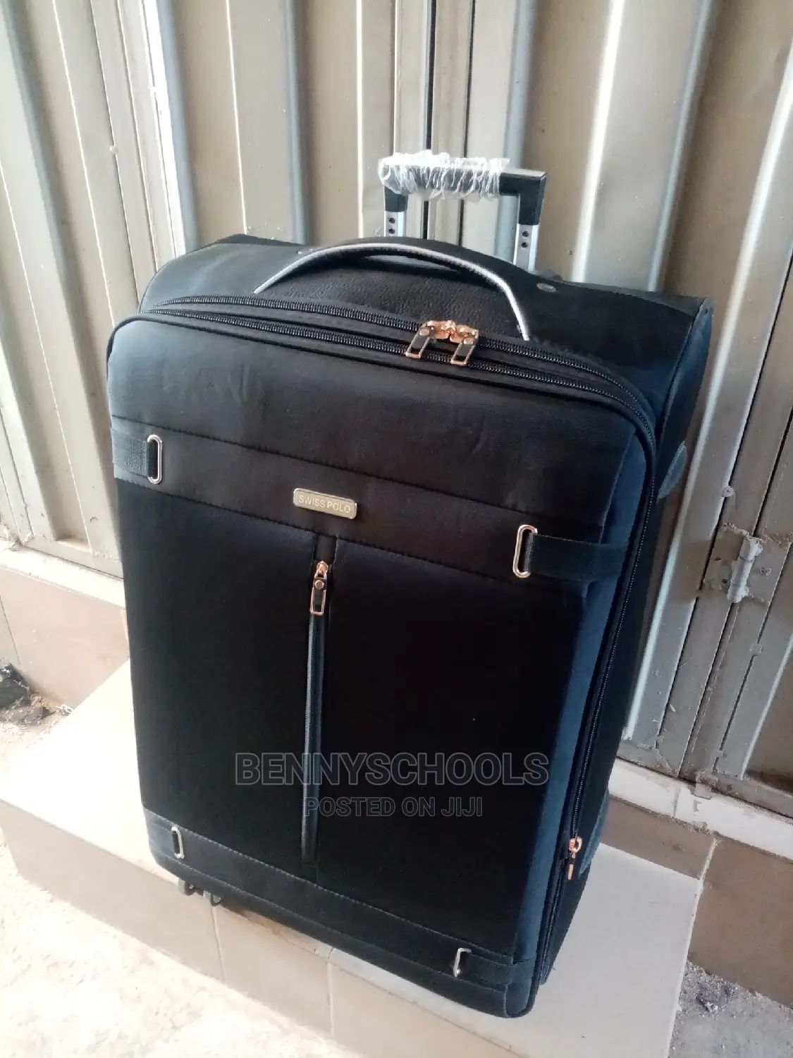 Big Black Swiss Polo Traveling Luggage Box