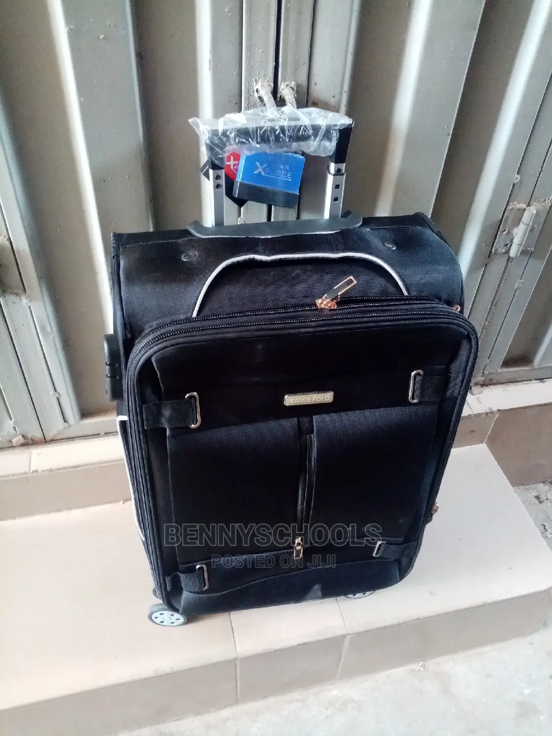 Small Black Swiss Polo Traveling Luggage Box