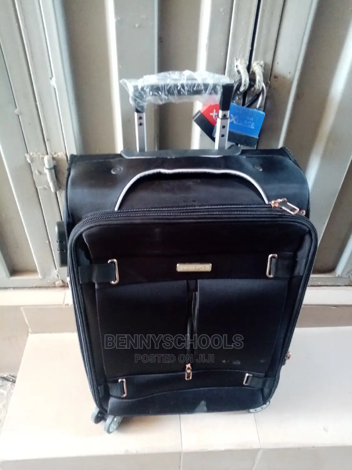 Small Black Swiss Polo Traveling Luggage Box