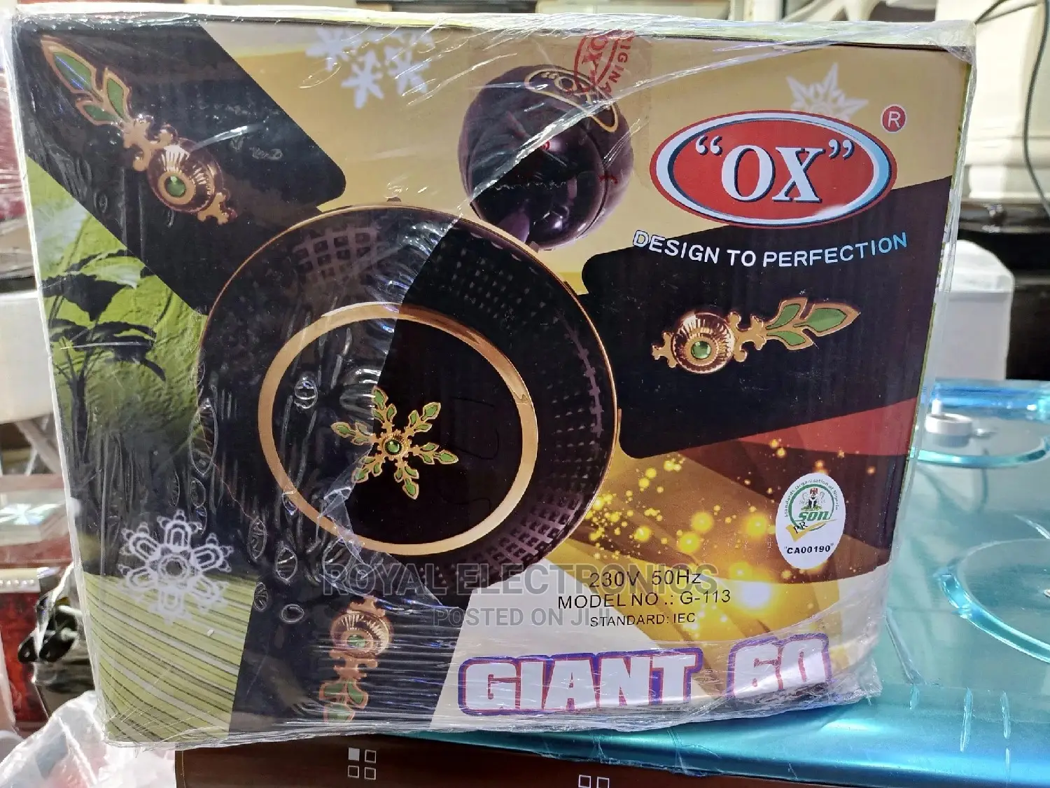 Just Released Ox Giant 60inch Ceiling Fan