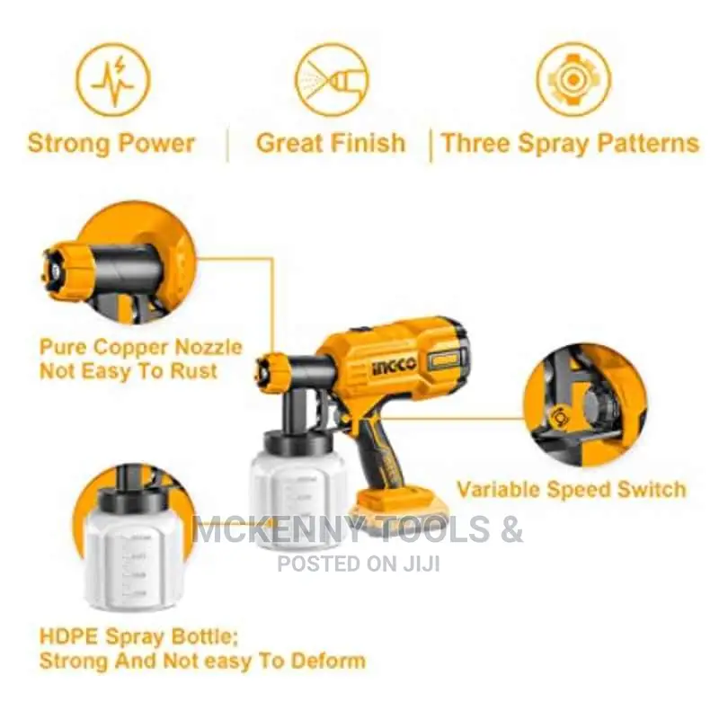 Ingco 20V Lithium-Ion Spray Gun, CSGLI2001