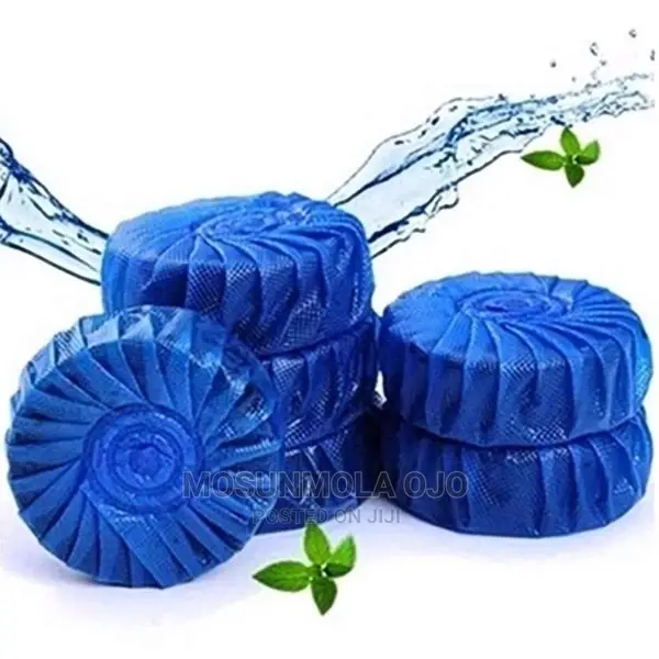 10pcs Blue Automatic Toilet Cleaner Stain Remover Tablet