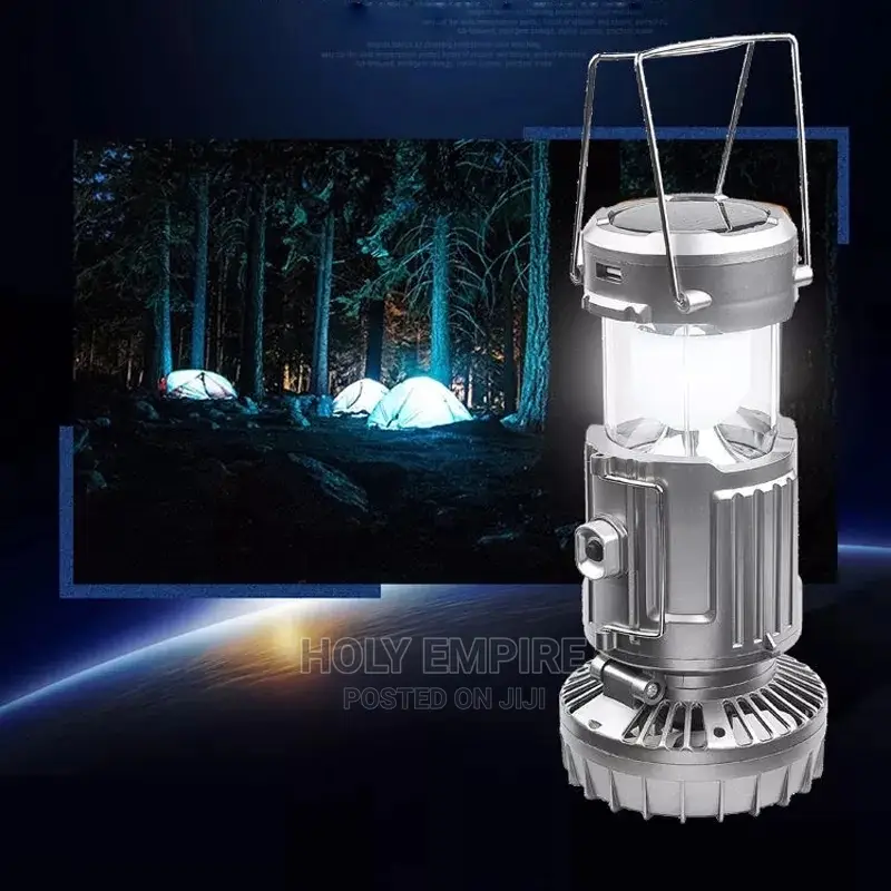 Led Solar Camping Lights Portable With Fan Solar Charge Rech