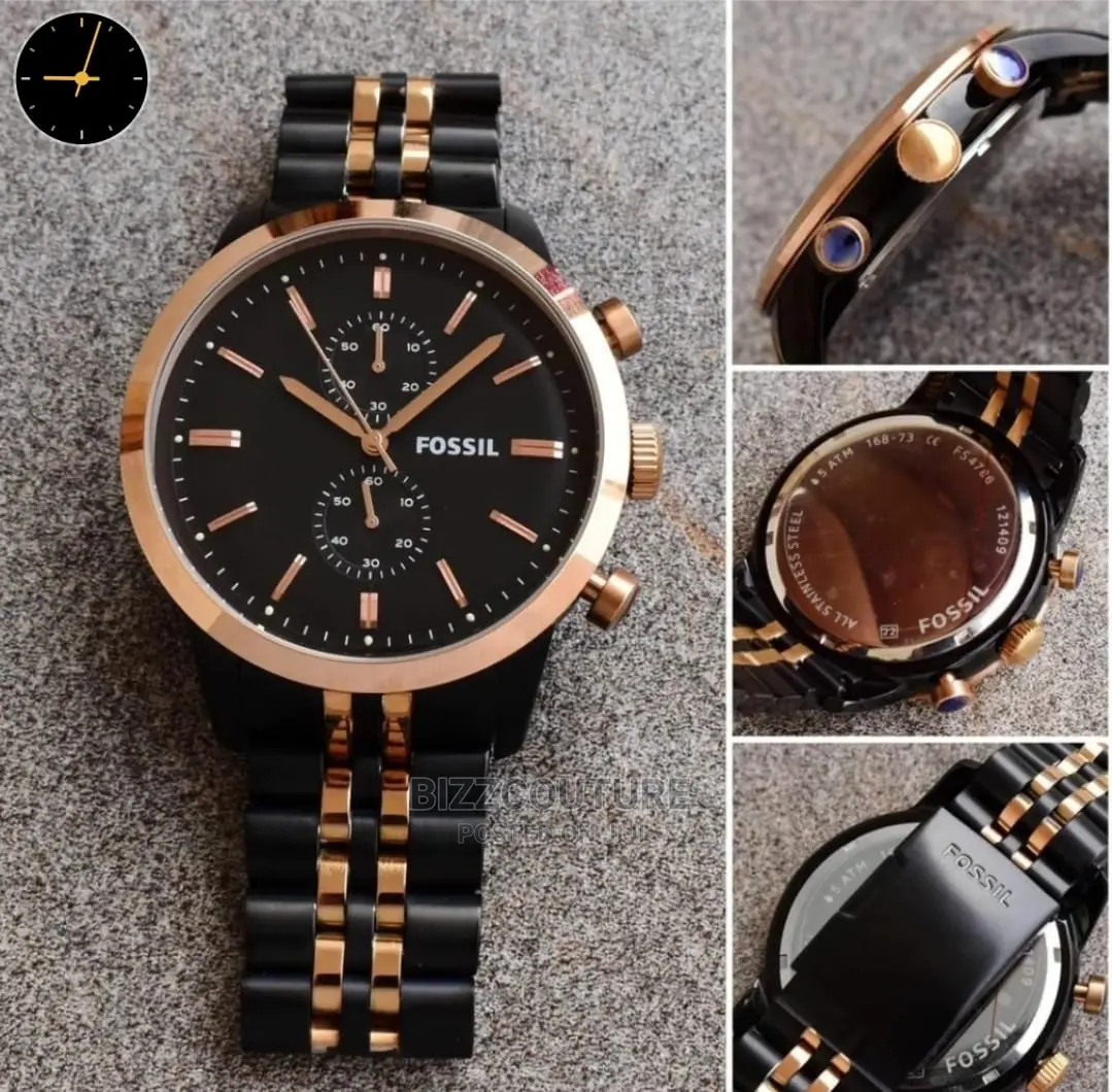 Original FOSSIL Black Steel Watch Available in Store