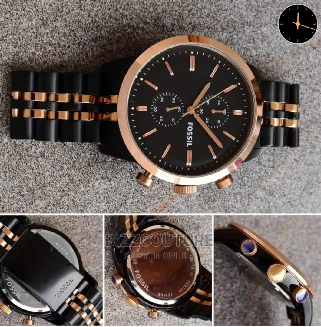Original FOSSIL Black Steel Watch Available in Store