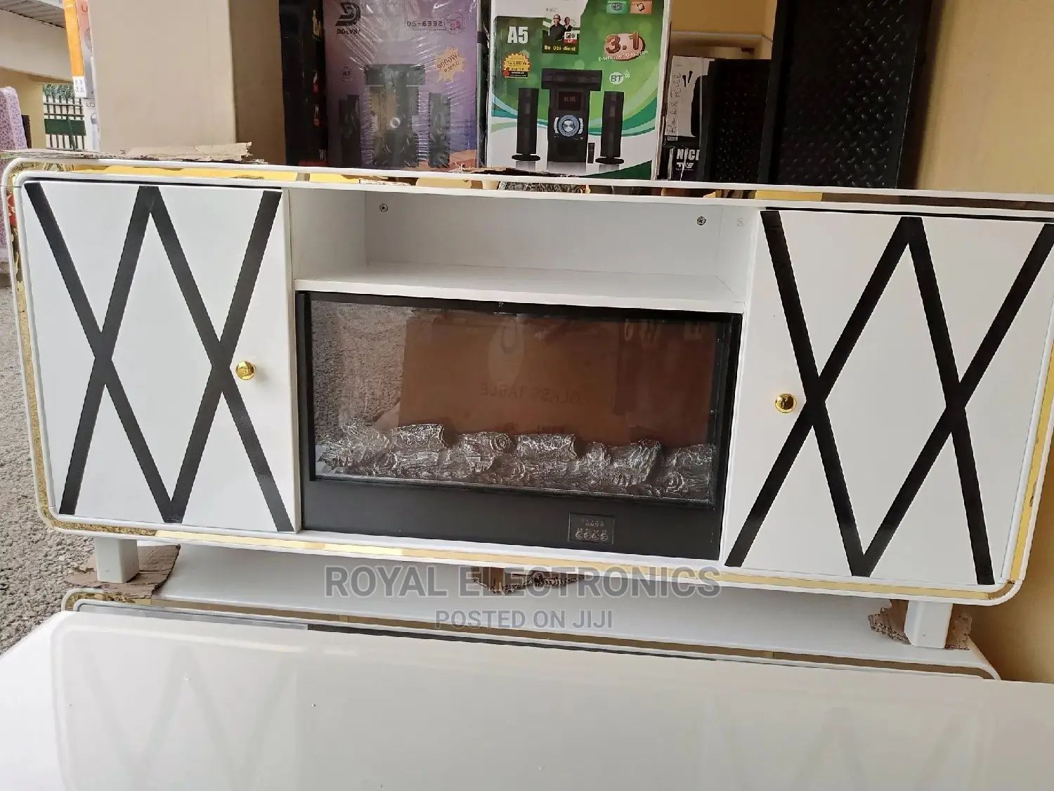 Royal TV Stand- Electric Fire Display