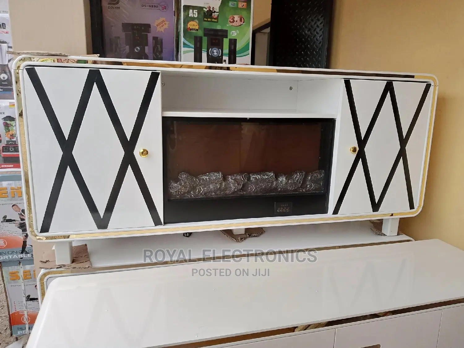 Very New Universal Royal TV Stand- Electric Fire Display