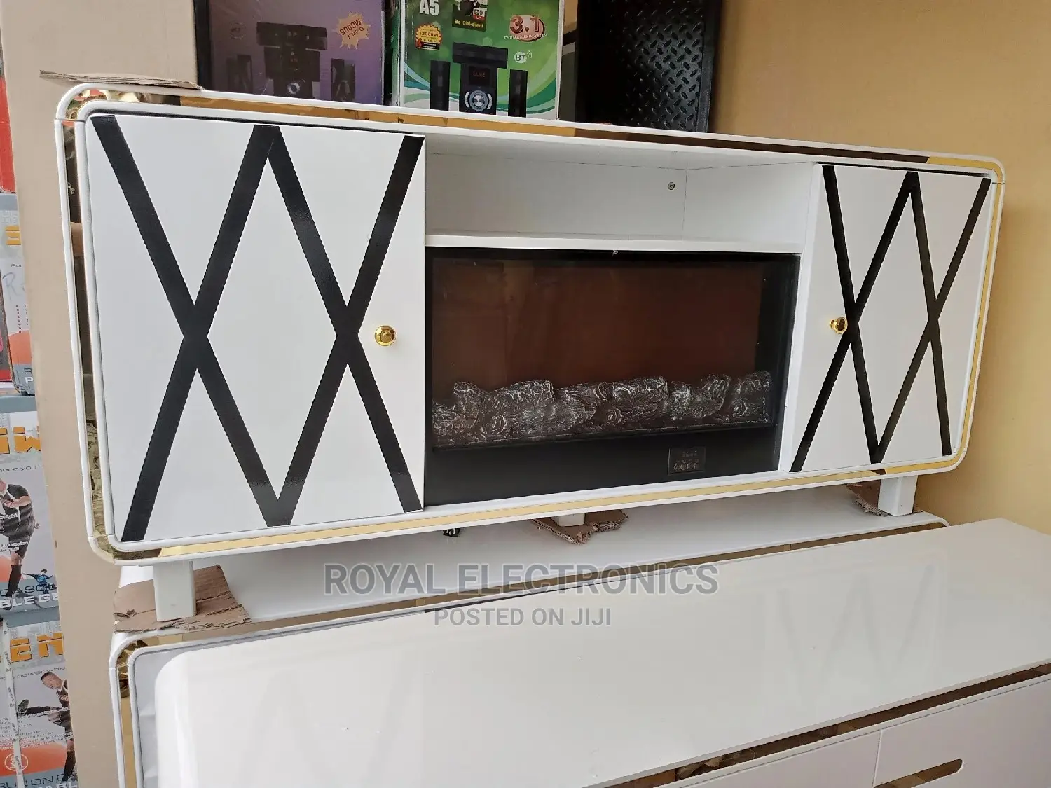 Standard Universal Royal TV Stand- Electric Fire Display