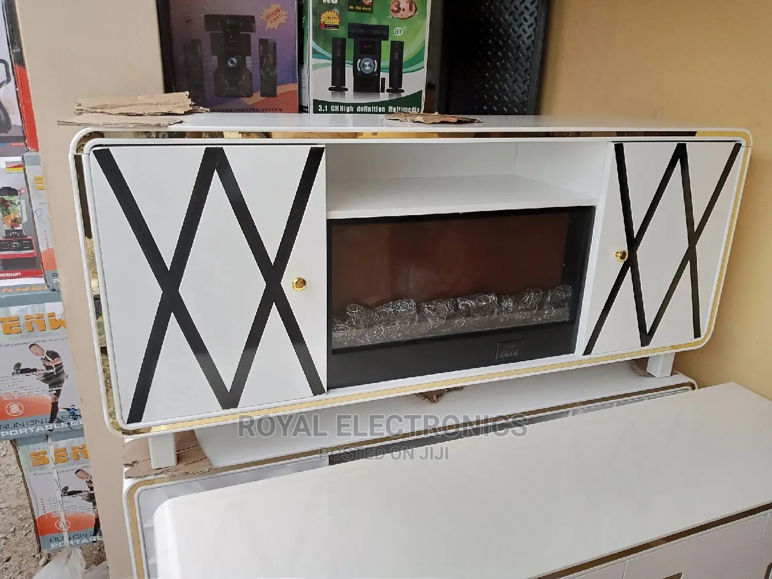 Just Released Universal Royal TV Stand- Electric Fire Displa