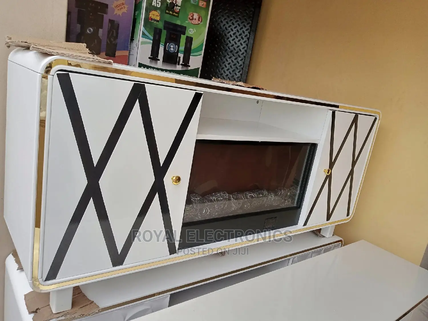 Just Released Universal Royal TV Stand- Electric Fire Displa
