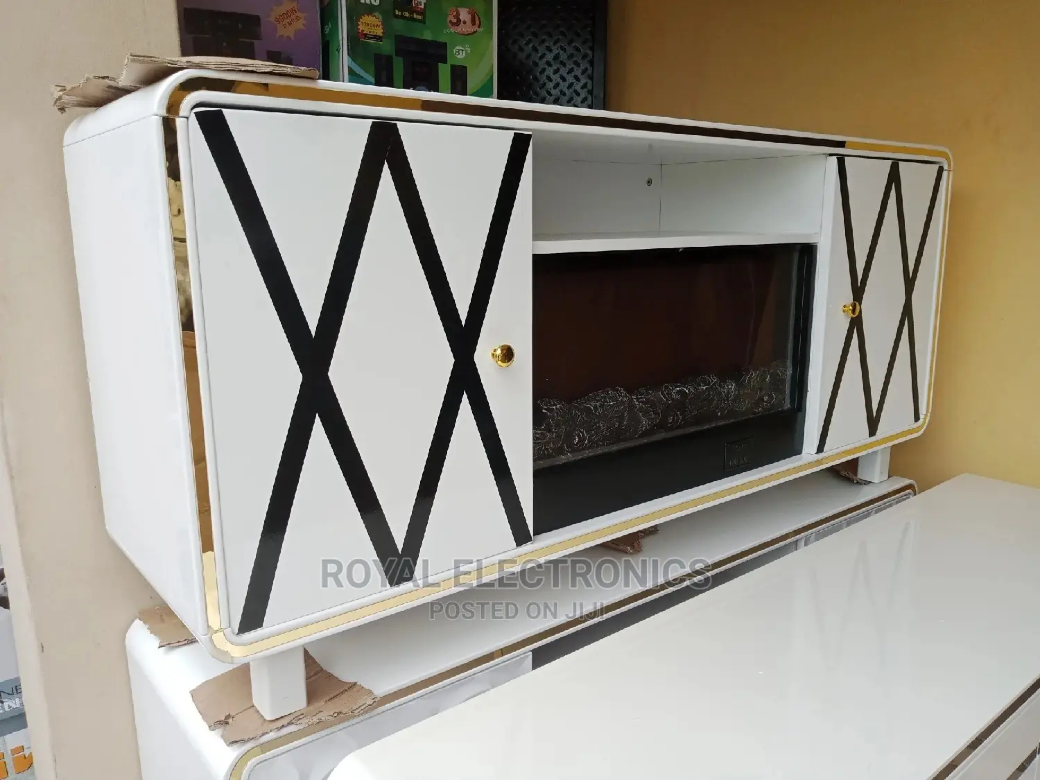 Just Released Universal Royal TV Stand- Electric Fire Displa