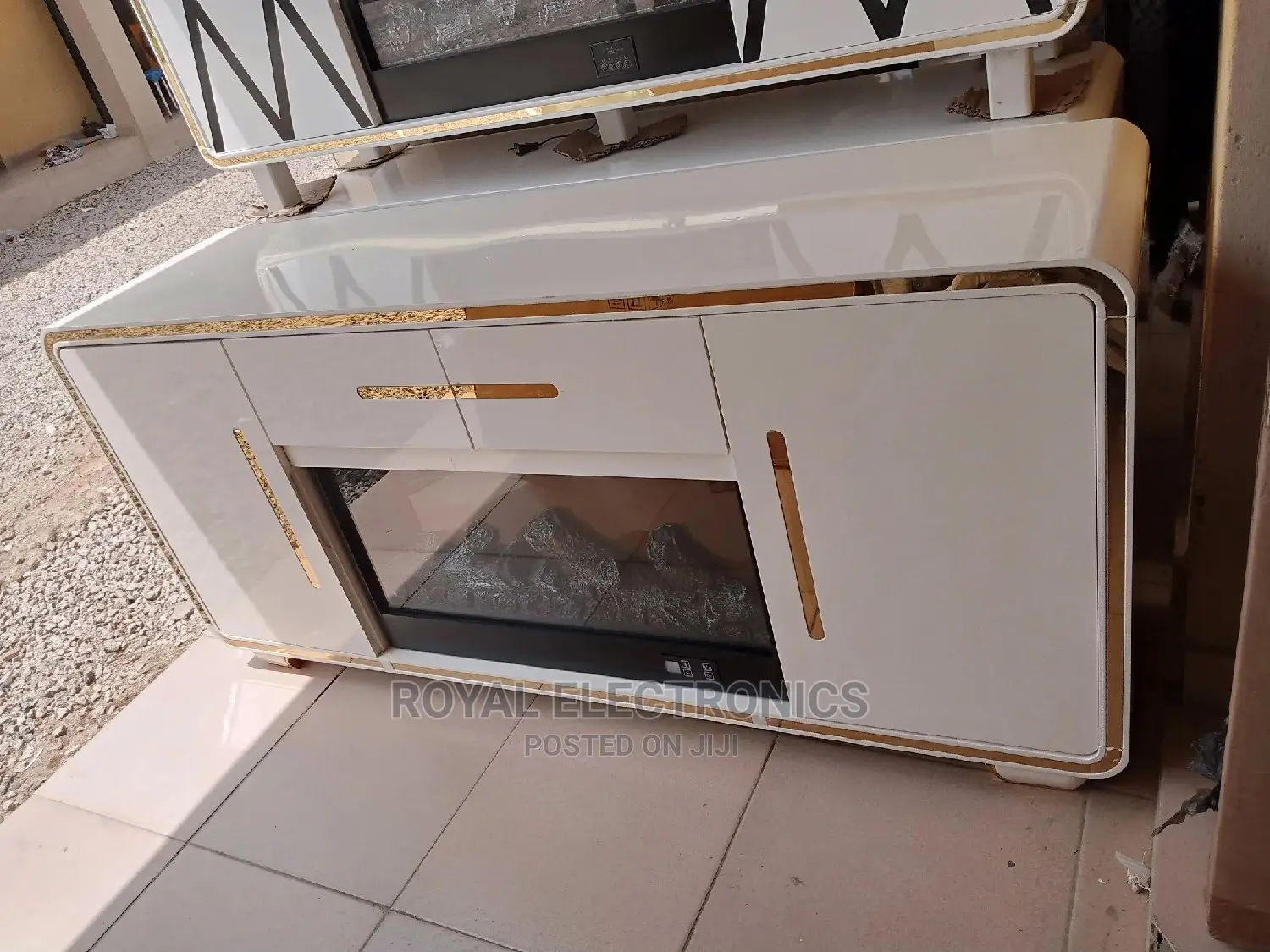 High Quality Modern Imported TV Stand Electric Fire Display