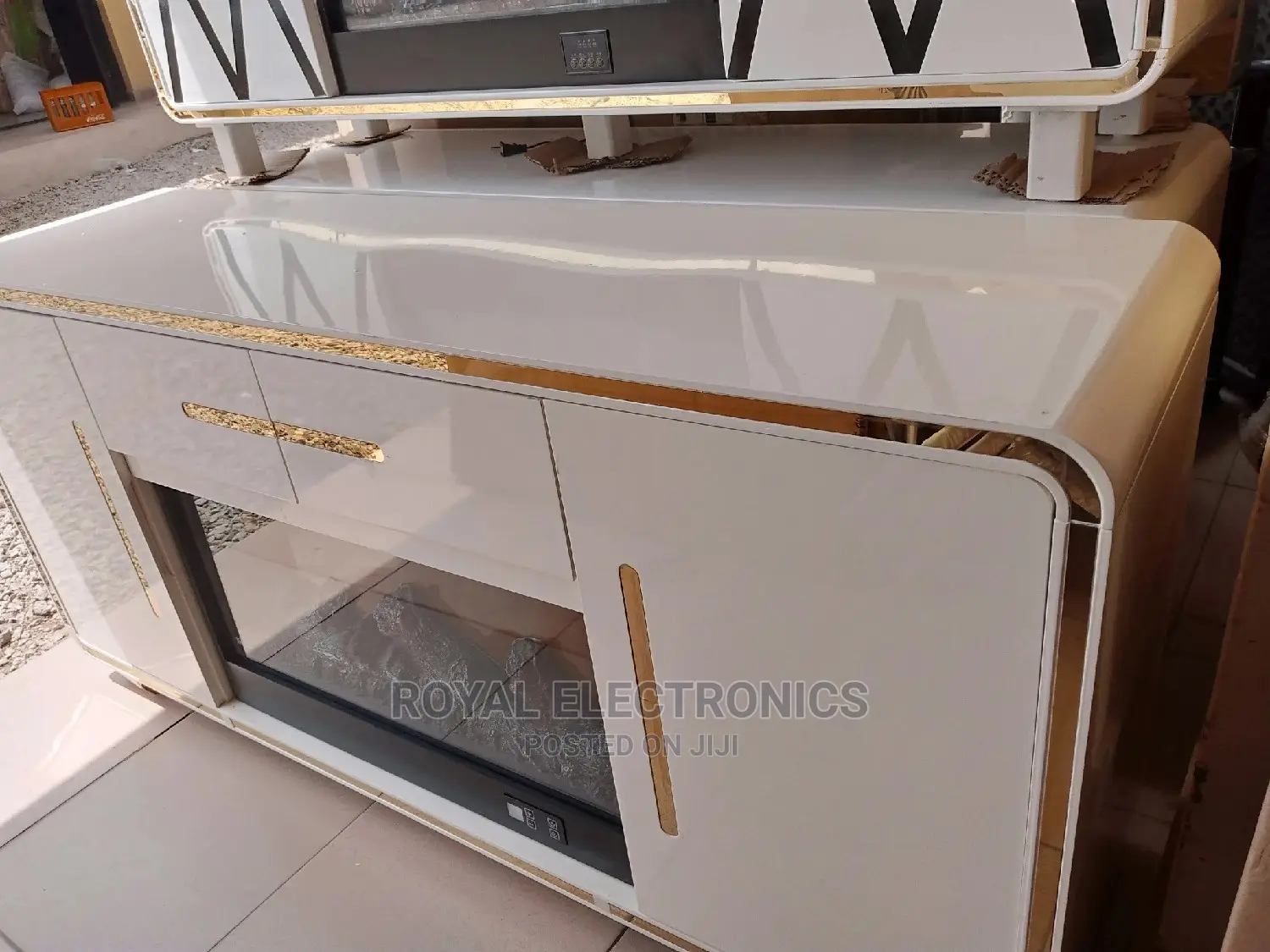 High Quality Modern Imported TV Stand Electric Fire Display
