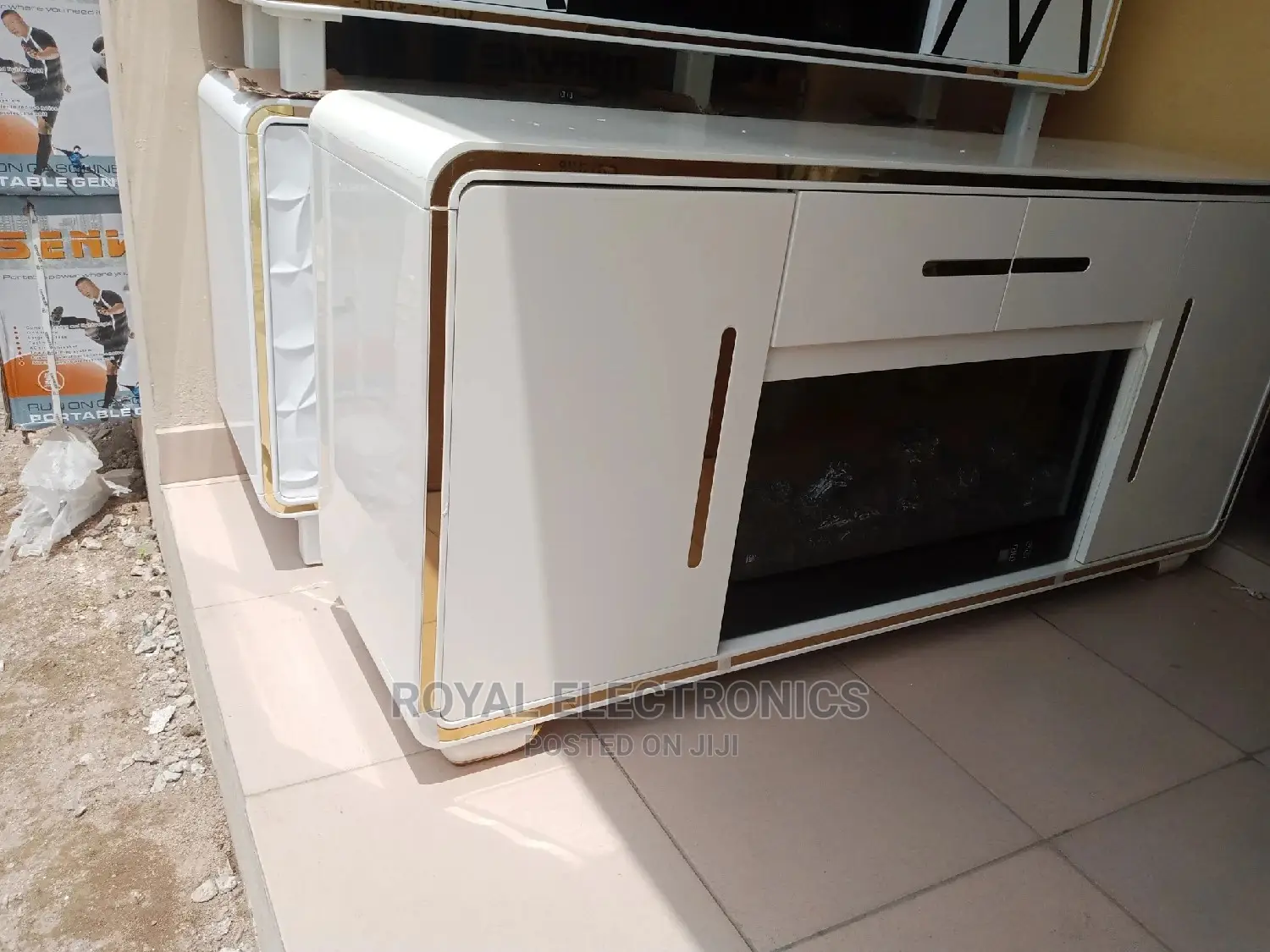 Quality Modern Imported TV Stand With Electric Fire Display
