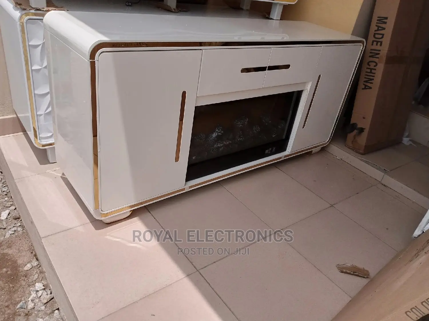 Standards Modern Imported TV Stand With Fire Display