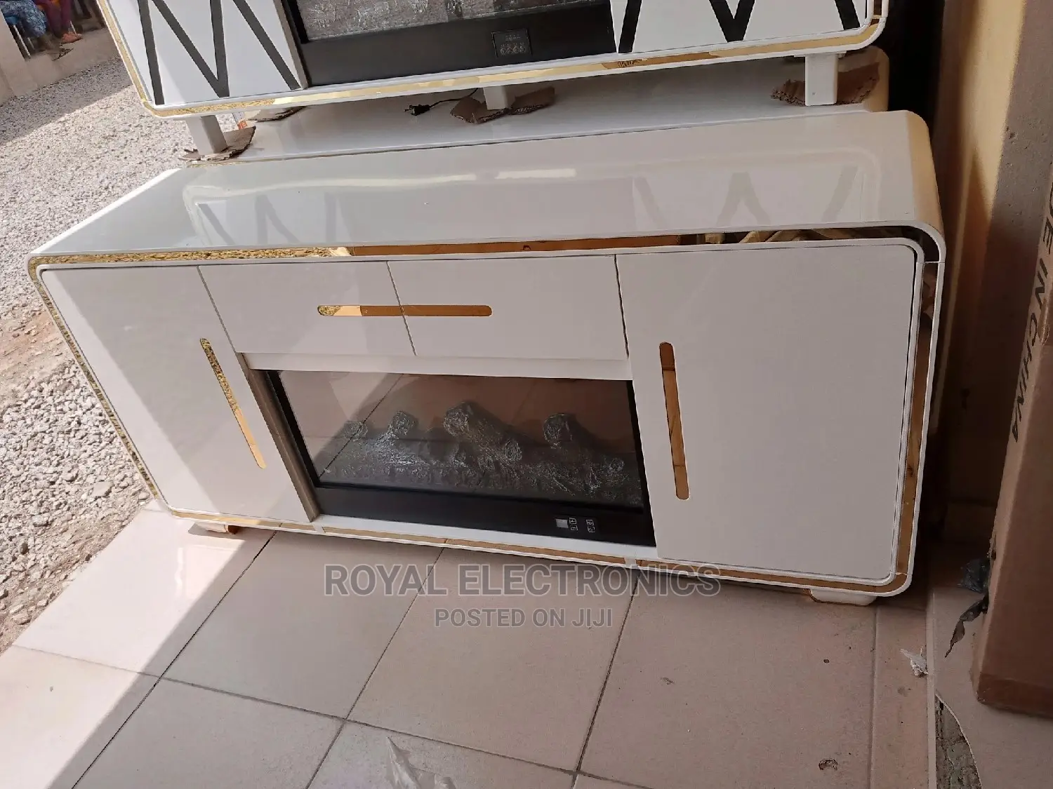Generic Modern Imported TV Stand With Fire Display