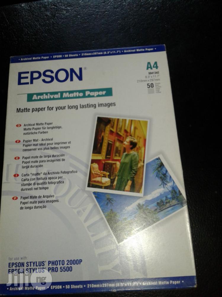 Epson A4 Archival Matte Paper 50 Sheets