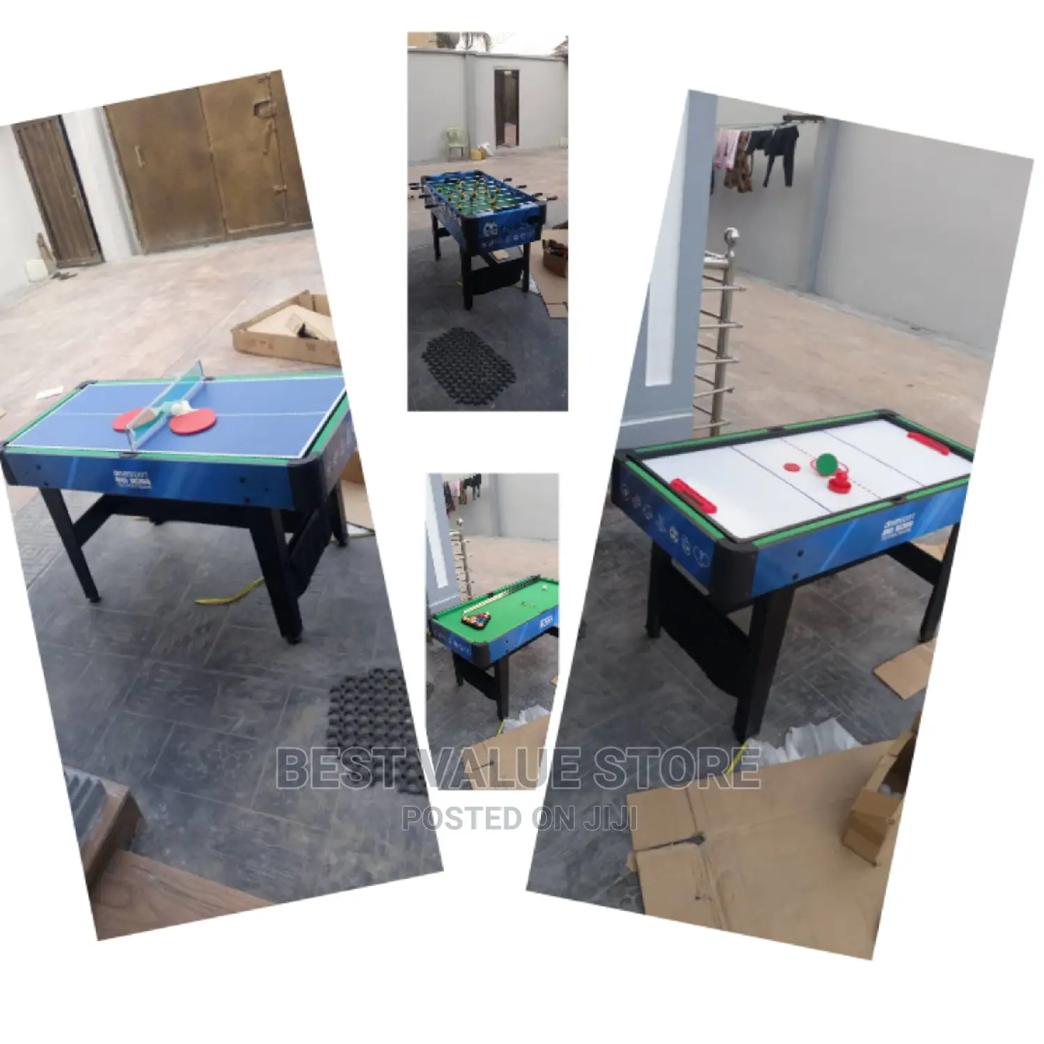 4in1 Snooker, Tennis Soccer, Air Hockey With Accessories