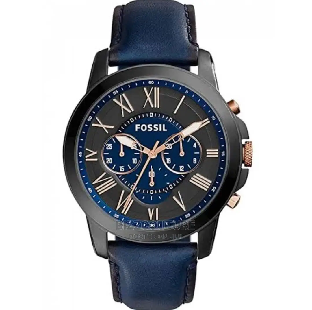 Original FOSSIL Blue Leather Strap Available in Store