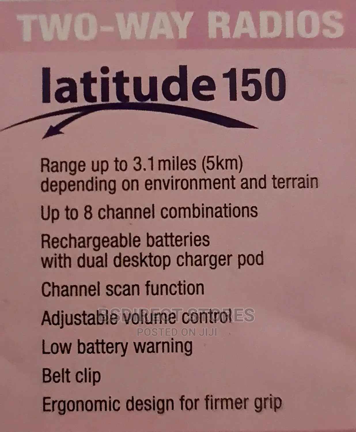 BINATONE LATITUDE150 Walkie Talkies 2 Way Rechargeable Radio