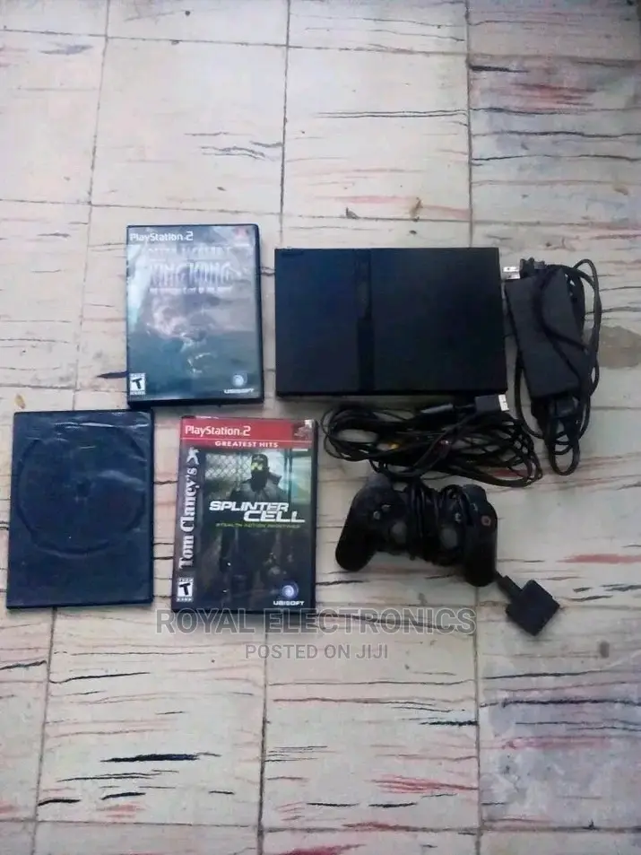 Top Quality Uk Used Ps2(Slim) With Pes23 + 10 Games And Pad