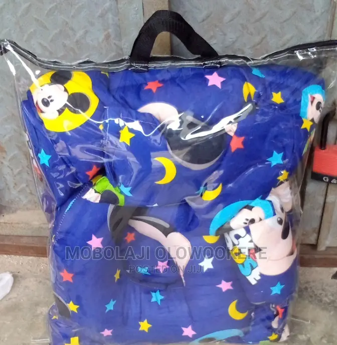 Mickey Mouse Baby Duvet,Neck,Sweet Throw Pillow and Bedsheet