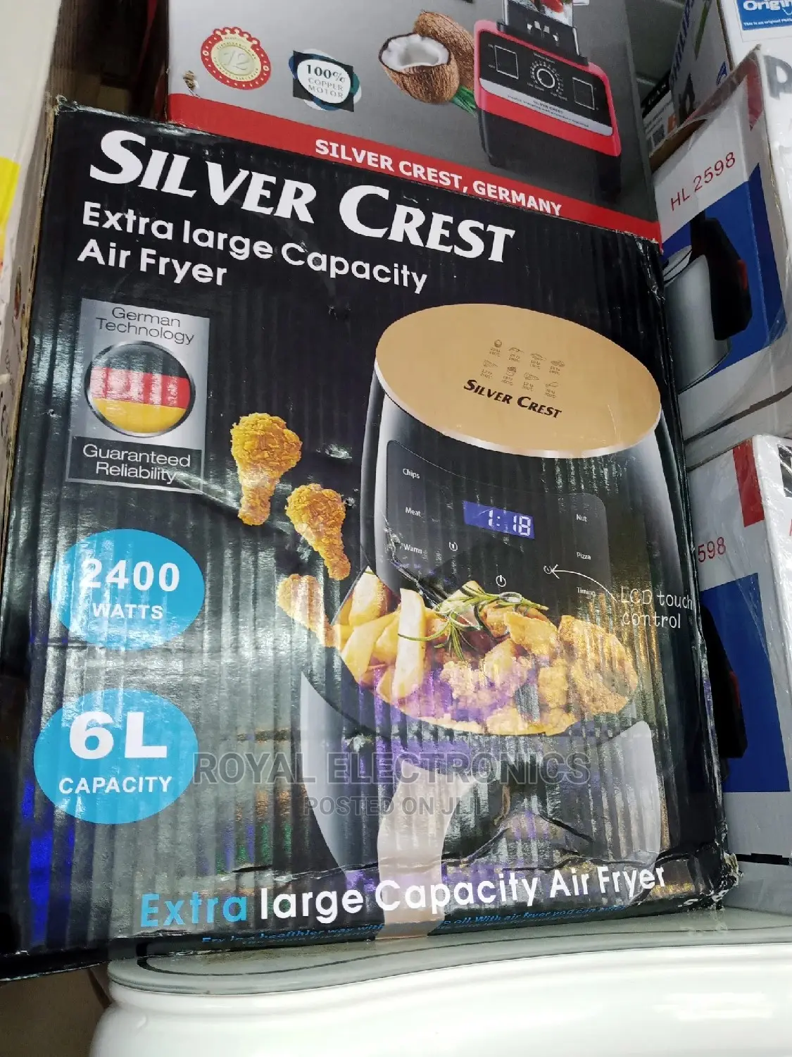 Classic Silver Crest Air Fryer - 6l