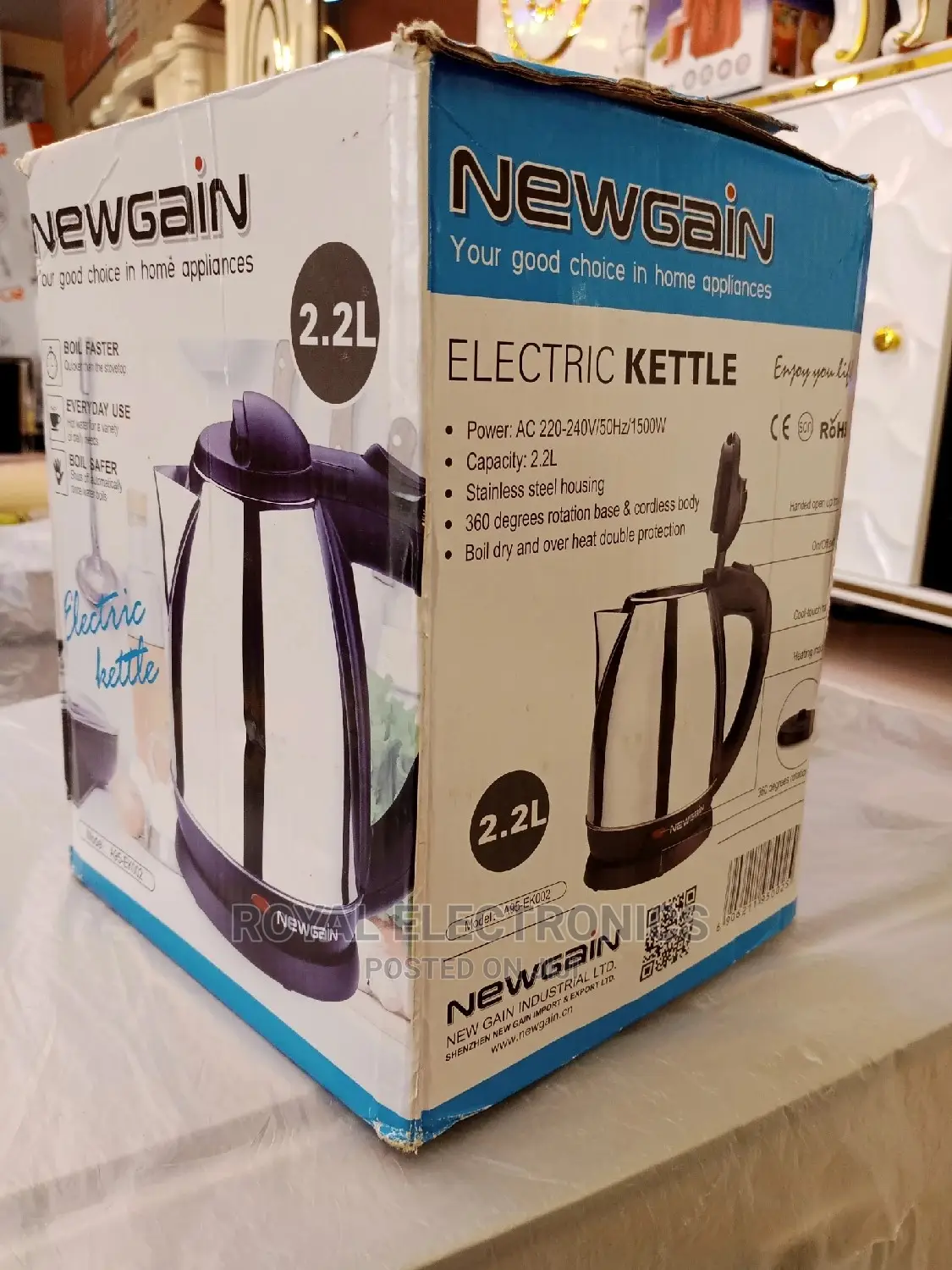 Brand New New Gain Electric Kettle 2.2liter's