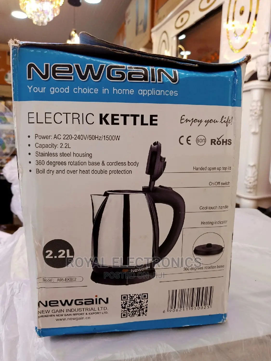 Best Quality New Gain Electric Kettle 2.2liter's