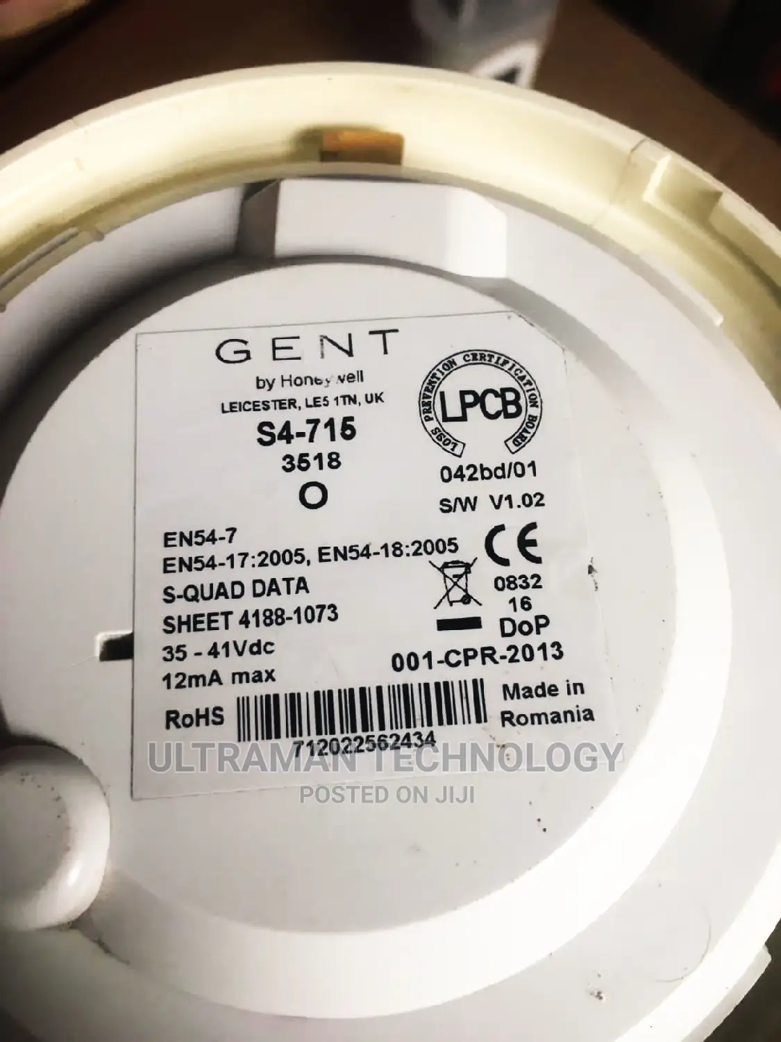 GENT Smoke Detector S4-715 by Honeywell