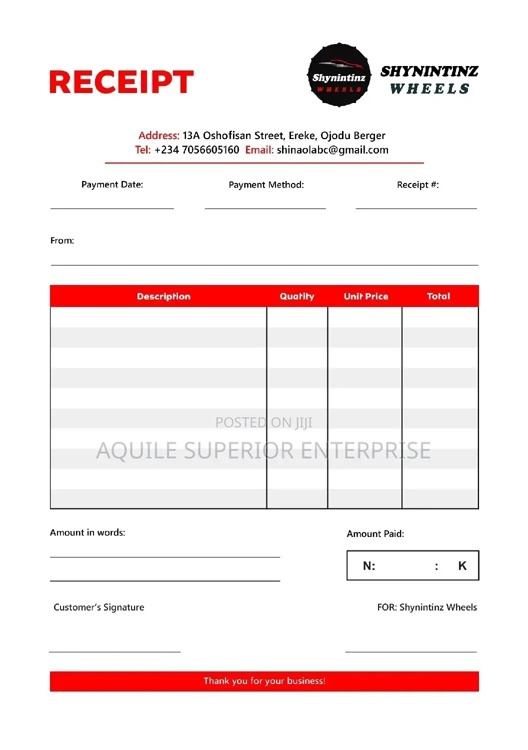 Carbonized Receipt, Invoice and Waybill Printing