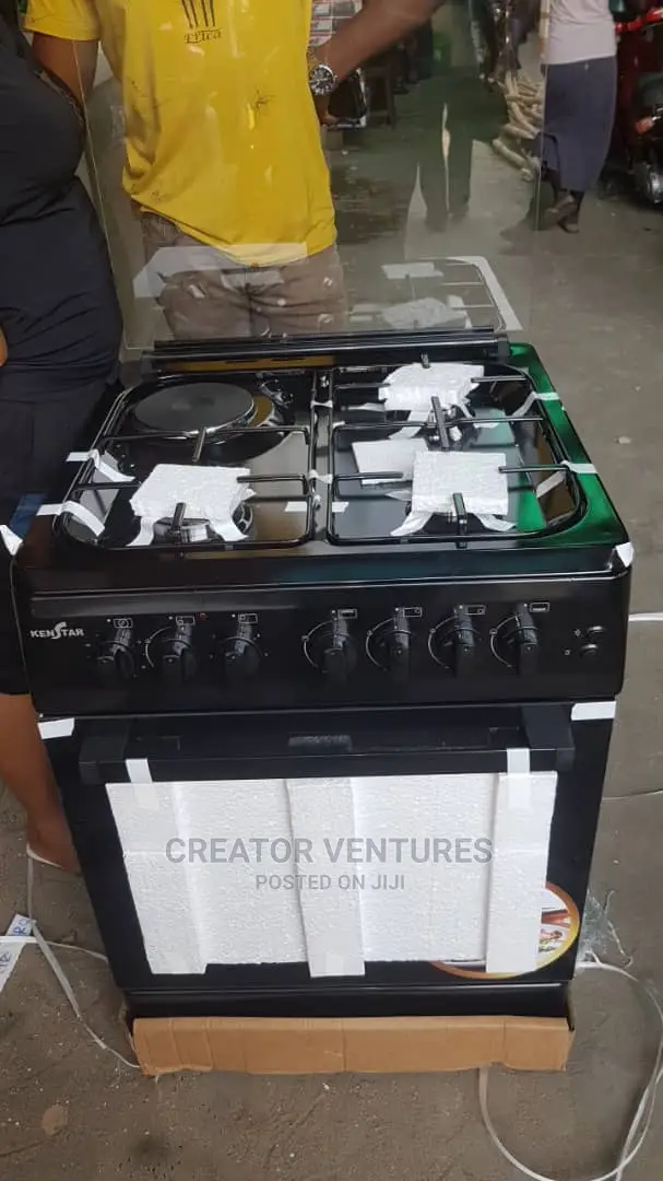 Nexus Gas Cooker,3x1 Burner,Black Color,Golden Bunner.