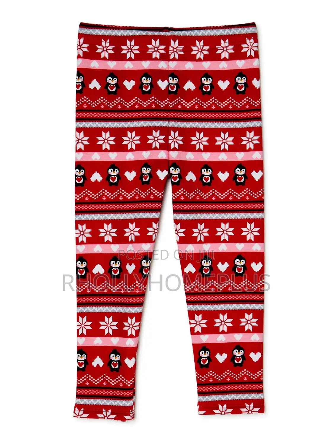 Toddler Girls' Penguin Snowflakes Fleece Leggings