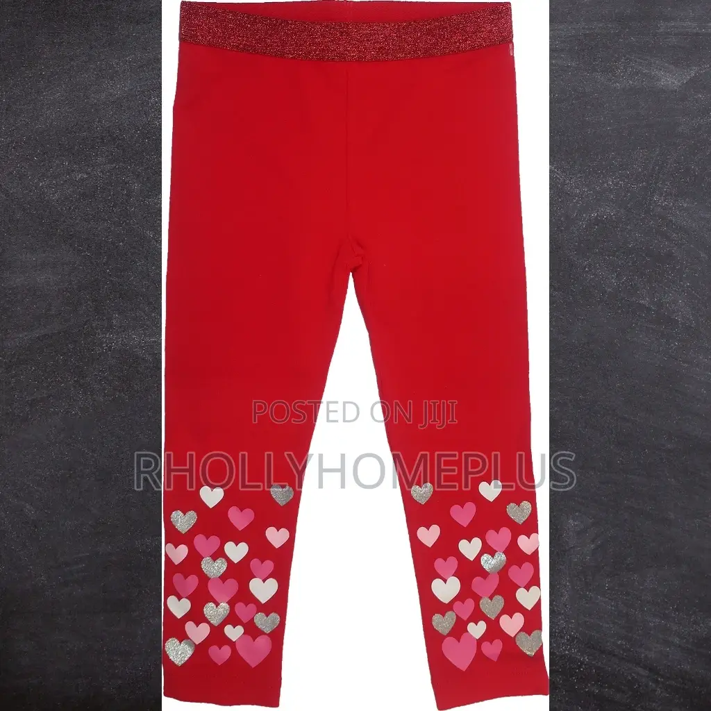 Toddler Girl's Legging With Hearts Patterns
