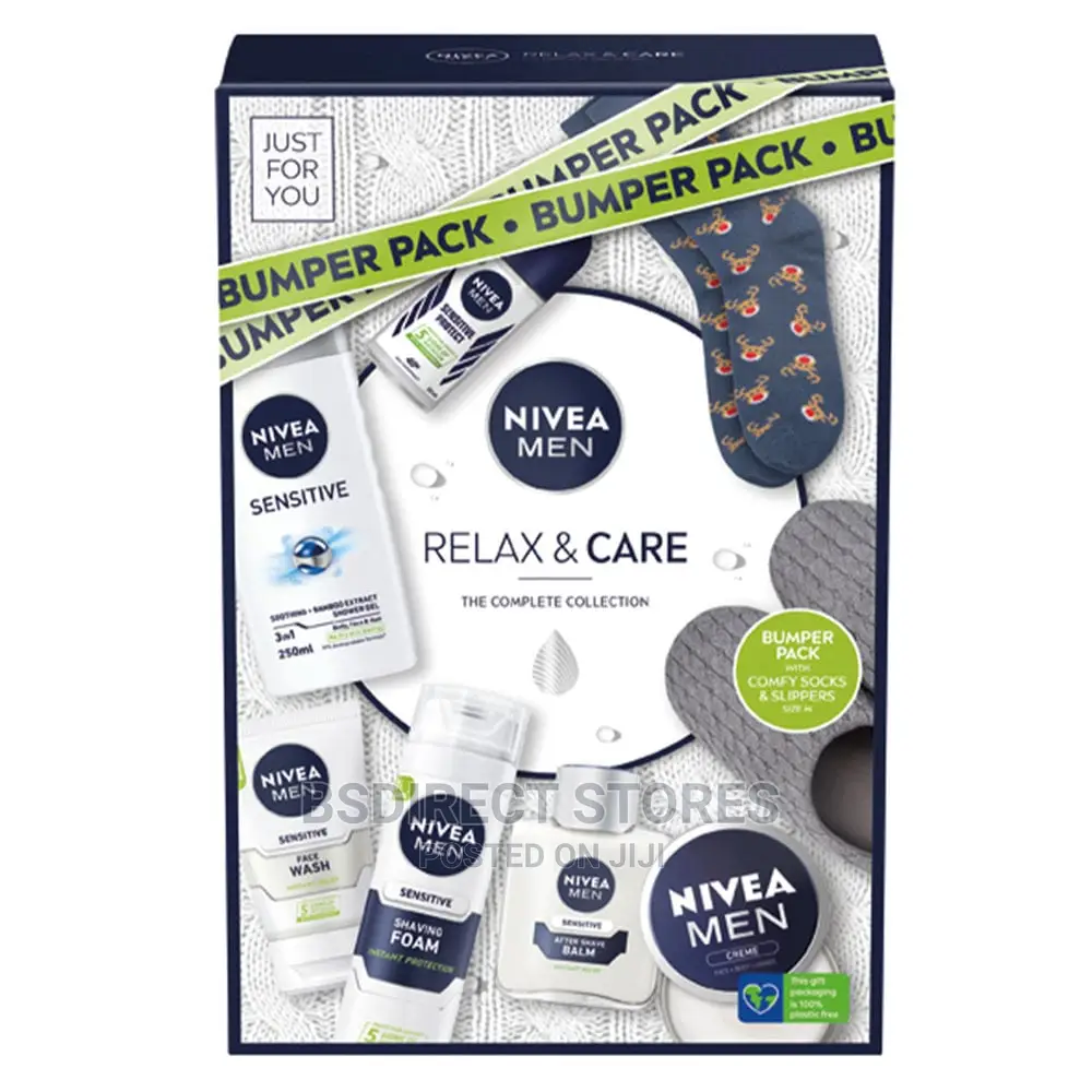 Nivea Men Gift Pack- Relax and Care- With Socks and Slippers