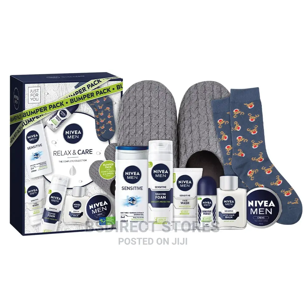 Nivea Men Gift Pack- Relax and Care- With Socks and Slippers