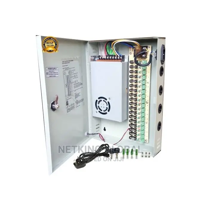18 Channel CCTV Power Supply DC 12V. With Splitter Fuse Box