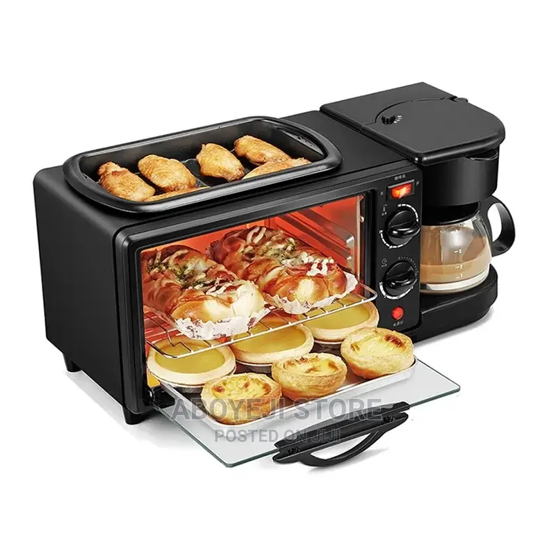 3in1 Breakfast Multipurpose Oven Coffee Maker Frying Pan