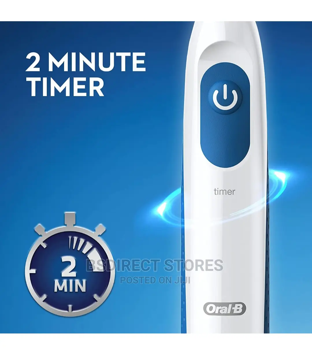 Oral- B WHITE Pro Battery Power Toothbrush Precision Clean