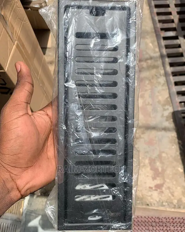 30cm Black Steel Anti-Rust Floor Drain