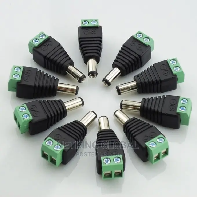Male Power Connector For CCTV Camera