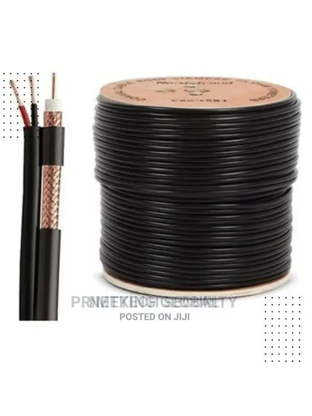 RG59 Coaxial Cable + Power for CCTV Camera 305m(100% Copper)