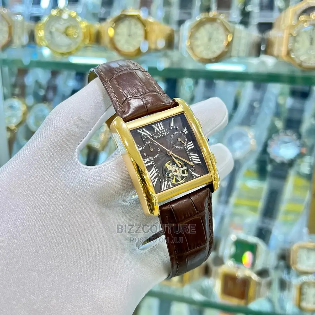 Original CARTIER Leather Strap Watch Available in Store