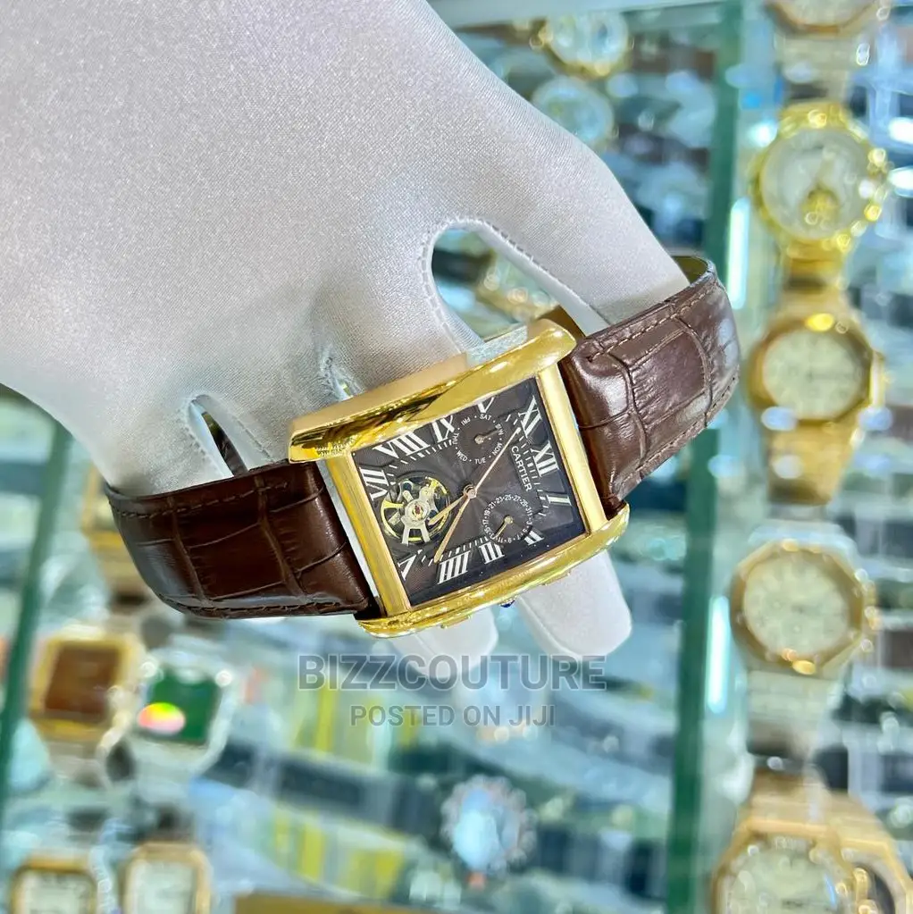 Original CARTIER Leather Strap Watch Available in Store
