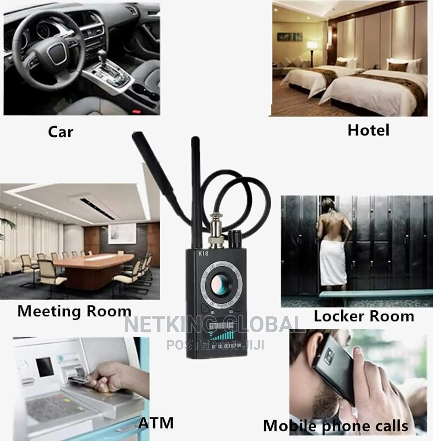 Professional GPS/Anti-spy Bug Hidden Camera RF Detector