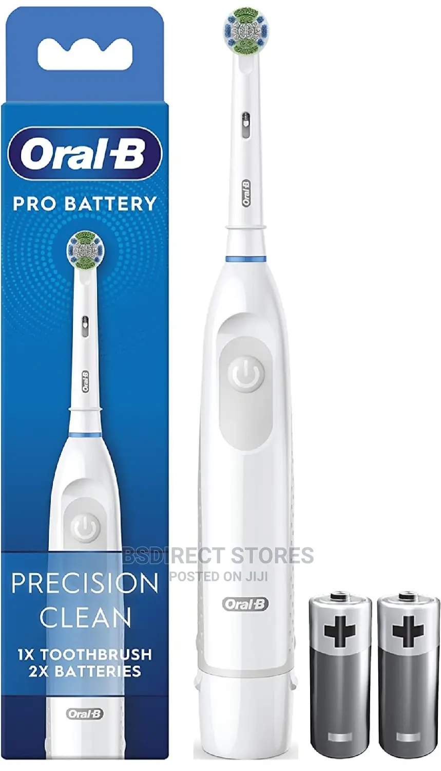 Oral- B WHITE Pro Battery Power Toothbrush Precision Clean