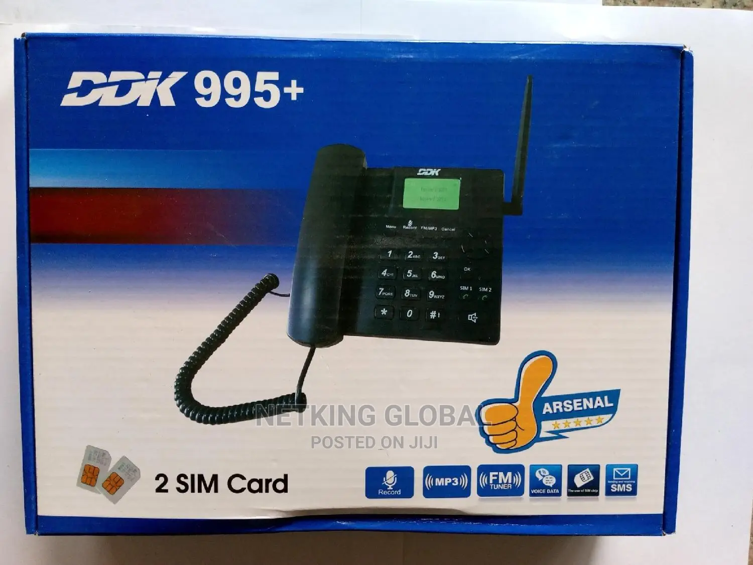 DDK 995+ GSM Fixed Wireless Phone With Dual Sim - FM Radio