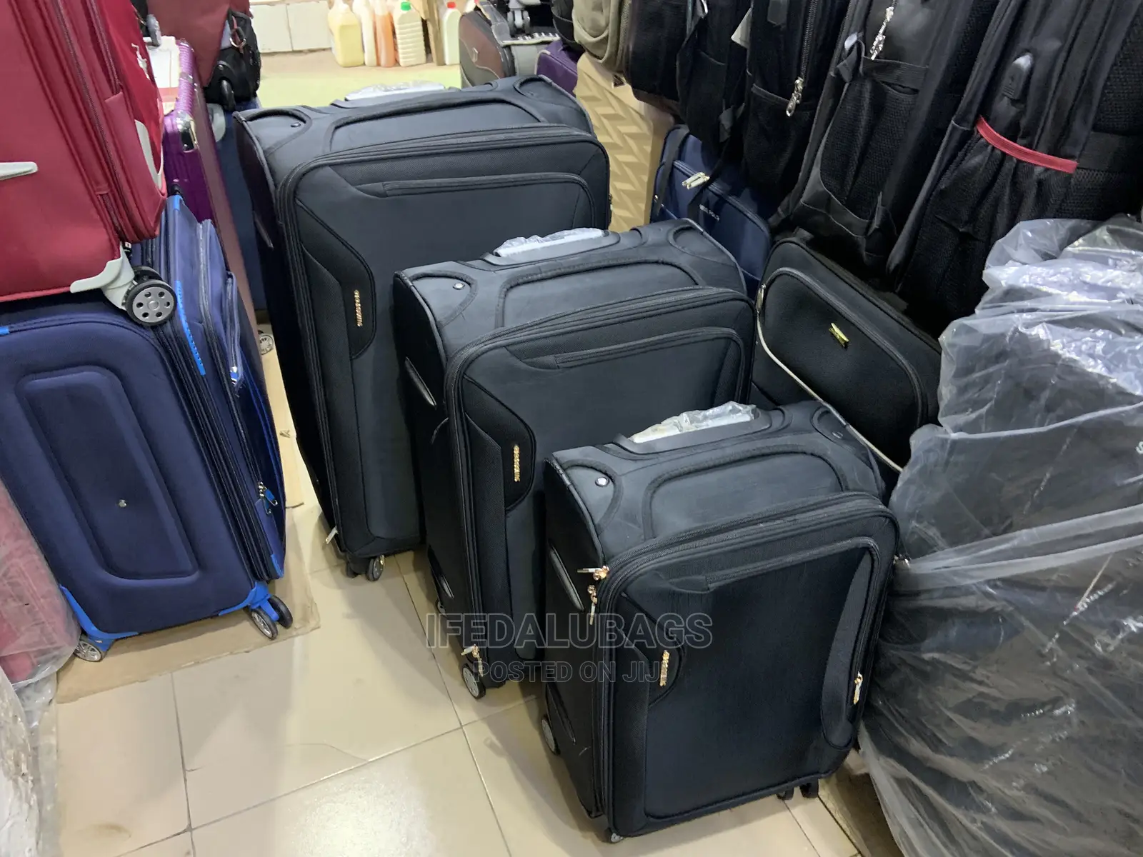 Set of Quality Black Swiss Polo Traveling Luggage