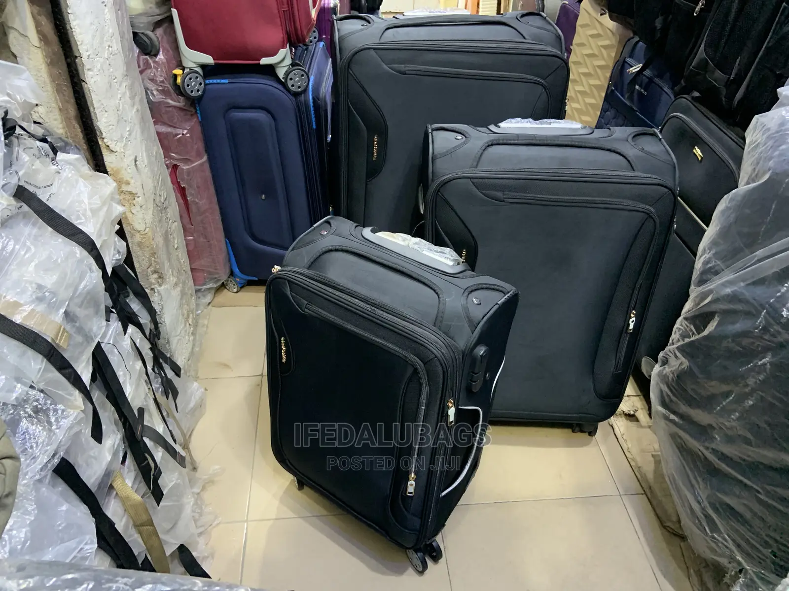 Set of Quality Black Swiss Polo Traveling Luggage