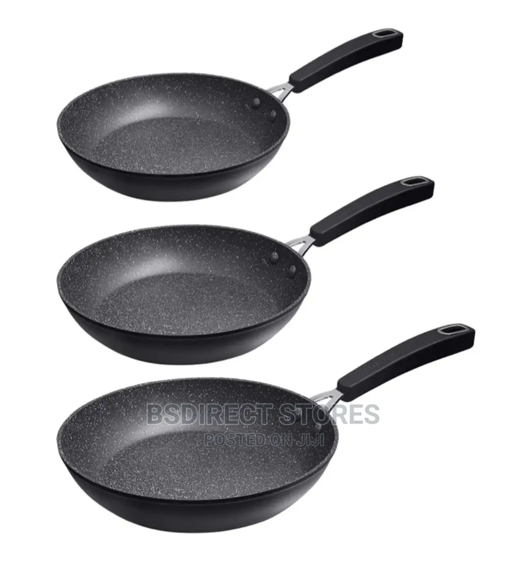 Baker's Secret Granite Stone Non- Stick Frying Pan Set of 3